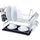 NALIAN® Egouttoir à vaisselle-Etage noir avec plat