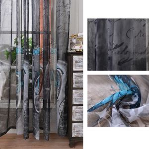 RIDEAU yum® Vélo Imprimer Tulle porte fenêtre rideau Drap