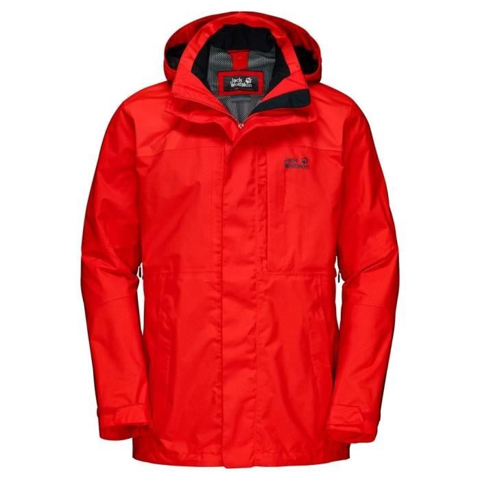 JACK WOLFSKIN Veste Brooks Range Flex Rouge Homme