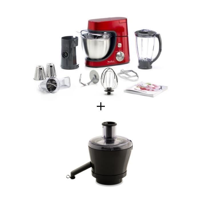 Pack spécial Moulinex - Robot pâtissier Masterchef Gourmet + Accessoire centrifugeuse offert