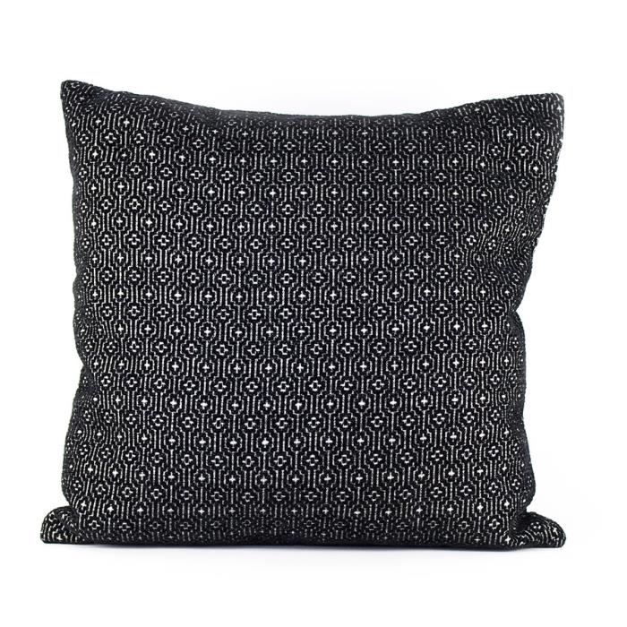 MARLENE BACKER Coussin déhoussable Line 45x45 cm noir