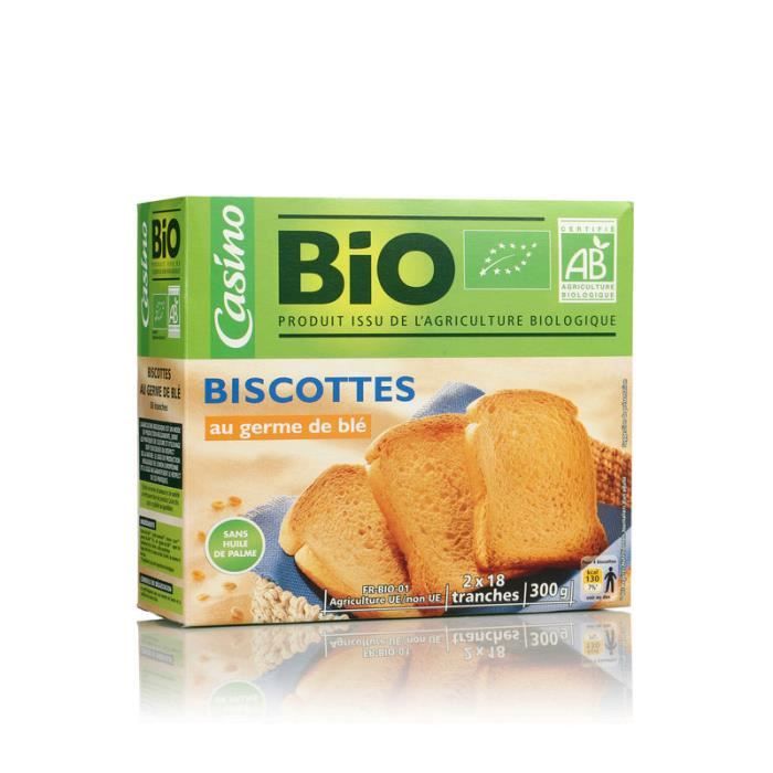 CASINO Biscottes au germe de blé - 300 g