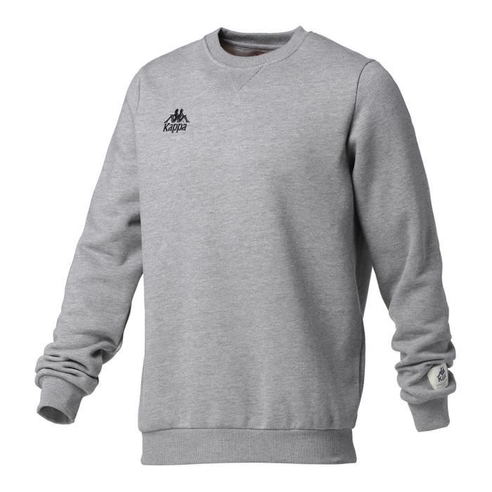 KAPPA Sweat Col Rond - Homme - Gris clair