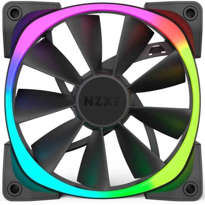 NZXT Ventilateur PC à commande numérique Aer RGB - LED RGB - 120 mm - Compatibilité avec HUE+ et CAM