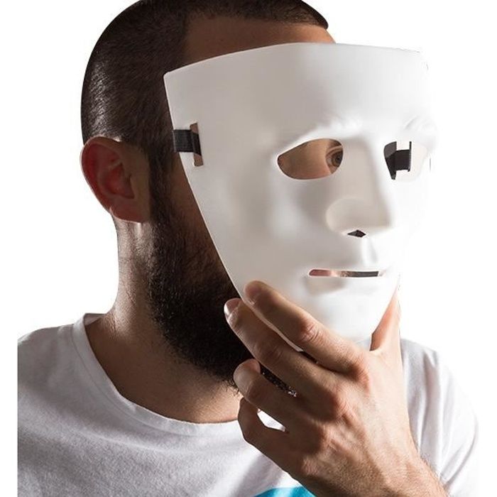 Masque Blanc De Personne Anonyme Visage Achat Vente Masque Décor Visage Cdiscount 6409