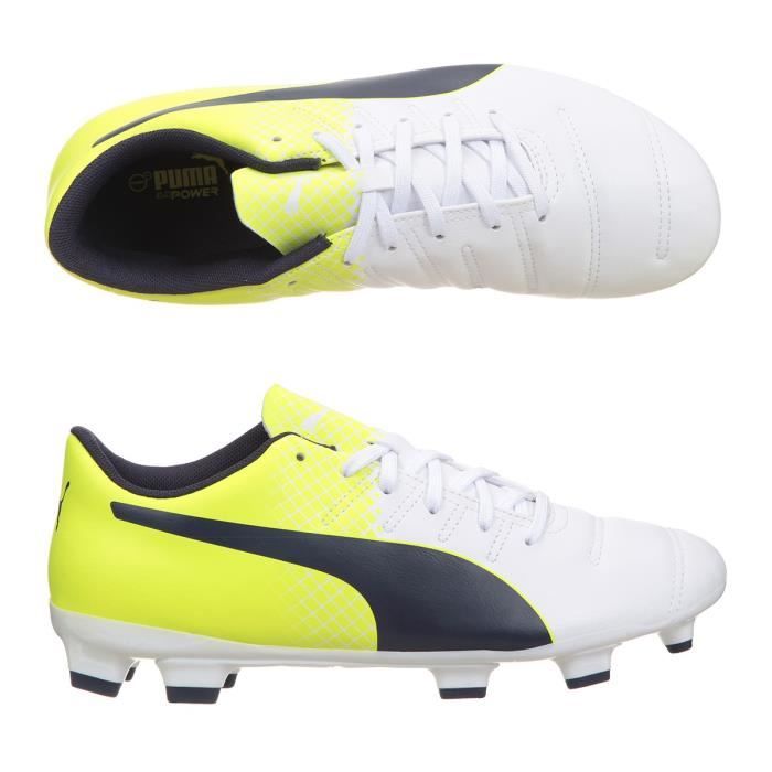 PUMA Chaussures Football terrain sec pour homme Evopower 4.3 FG AH16 - Blanc