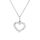 OR ECLAT Collier avec Pendentif Cœur Or Blanc 375°