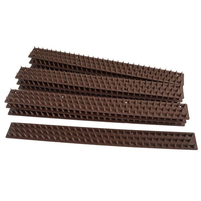 MUNDUS Lot de 10 barrières à piques - L 50 cm - Marron
