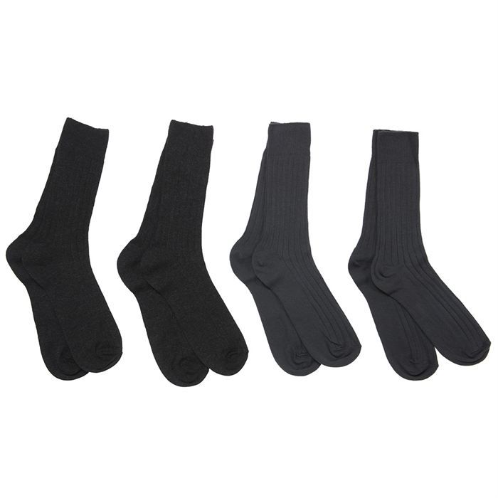 Lot de 4 chaussettes T39/42 Côtes Homme Gris   Achat / Vente