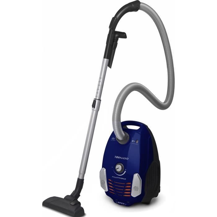 TORNADO TOPF62DB Aspirateur traîneau avec sac PowerForce - Bleu profond