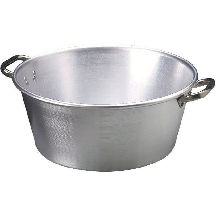 Bassine à gras ou à confiture en aluminium   D 40 cm   Bassine à