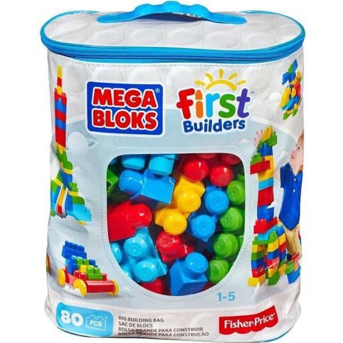 MEGABLOKS First Builders - Sac Classique - 80 Blocs