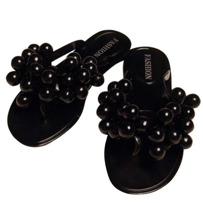 Raisin Plage Flops Bout Pantoufles Sandales Talon Flip Chaussons Eté Chaussure À Ouvert Plat Tongs Grain De Femme Confortable 0wdq4q
