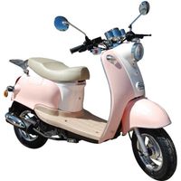 SCOOTER Scooter rétro 50cc 4T EURO 4 Rose Pastel et Blanc SCOOTER Scooter rétro 50cc 4T EURO 4 Rose Pastel et Blanc