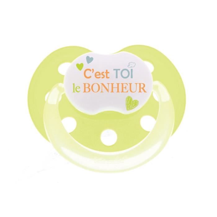 BEBE CONFORT Sucette Classique Physio Latex 18/36m Lot de 2 sucettes oranges ou de 2 sucettes vertes