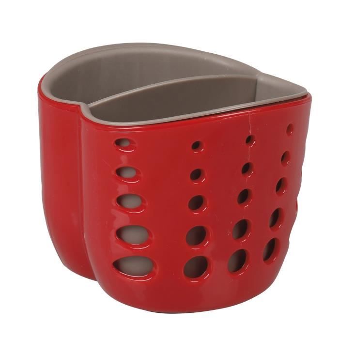 GIMEL Porte éponge - Rouge et gris