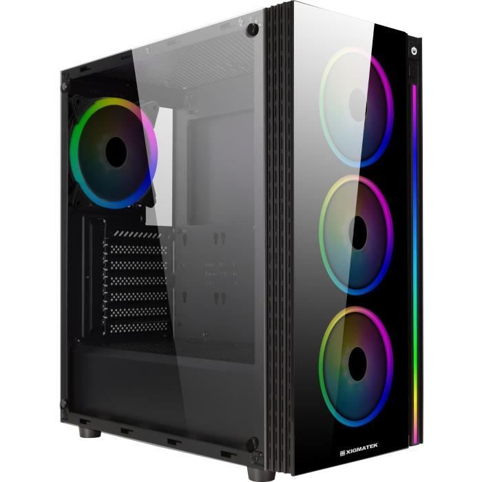 XIGMATEK - Poseidon (RGB) - Boitier sans alimentation - Moyen tour - Format -ATX