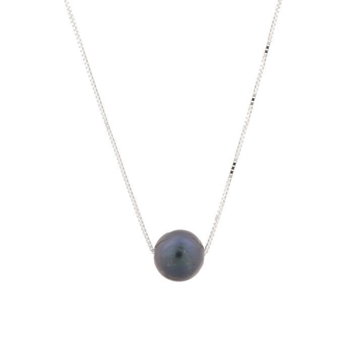 PERLINEA Collier Perle de Culture et Or Blanc 375° Femme