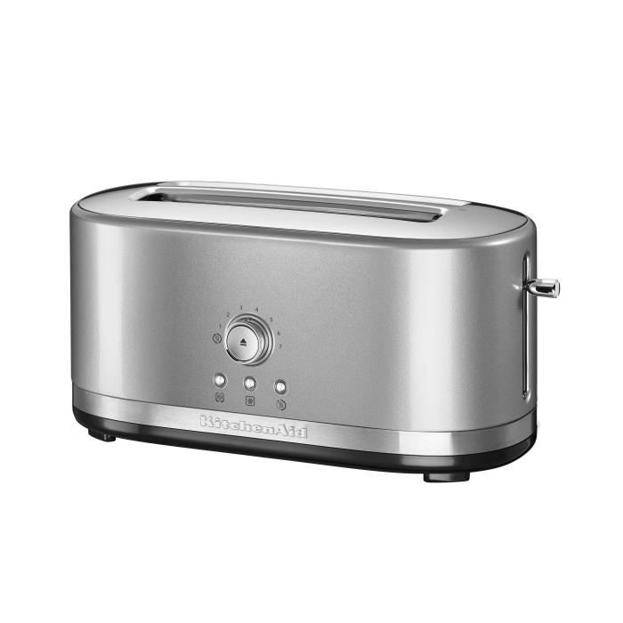 KITCHENAID 5KMT4116ECU Grille-pain - 1800 W - 2 fentes - 7 positions - Gris argent
