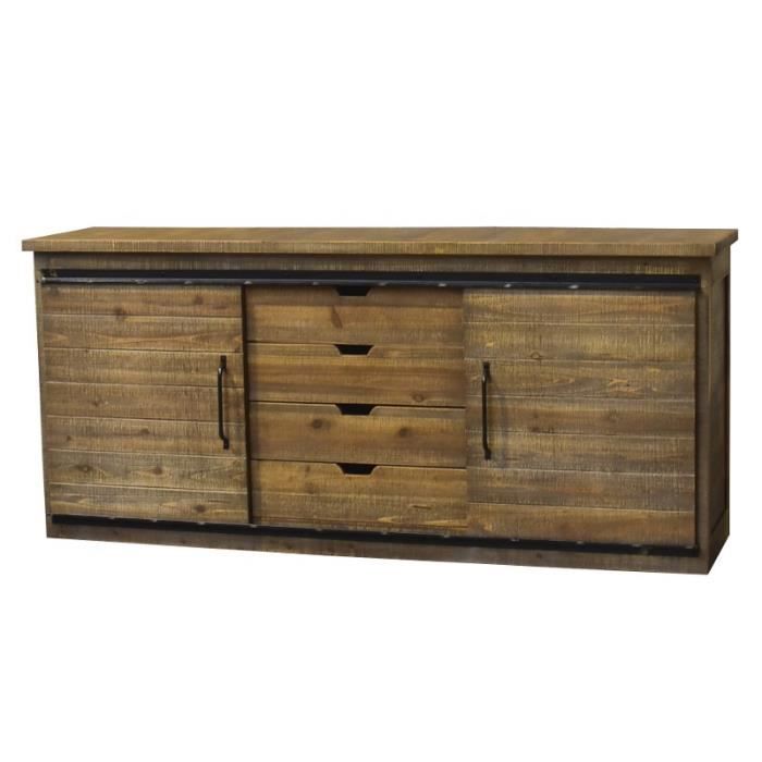 bahut enfilade meuble industriel bois et fer 180 cm bahut enfilade meuble industriel bois et fer 180 cm