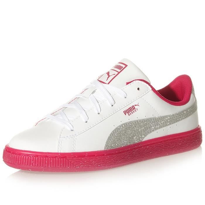 Rose 2 Glitter Fille Chaussures Iced Blanc Puma Femme qUwnz6A