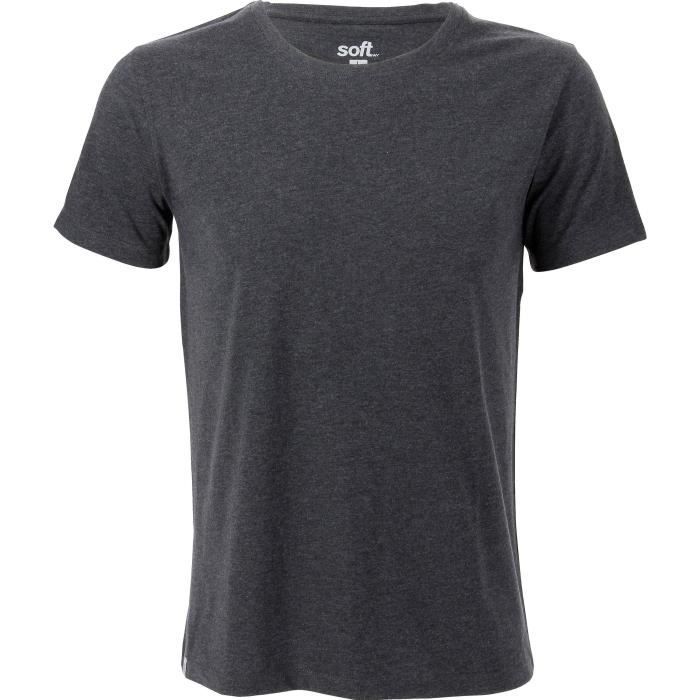 SOFTWR T-shirt uni - Homme - Gris anthracite
