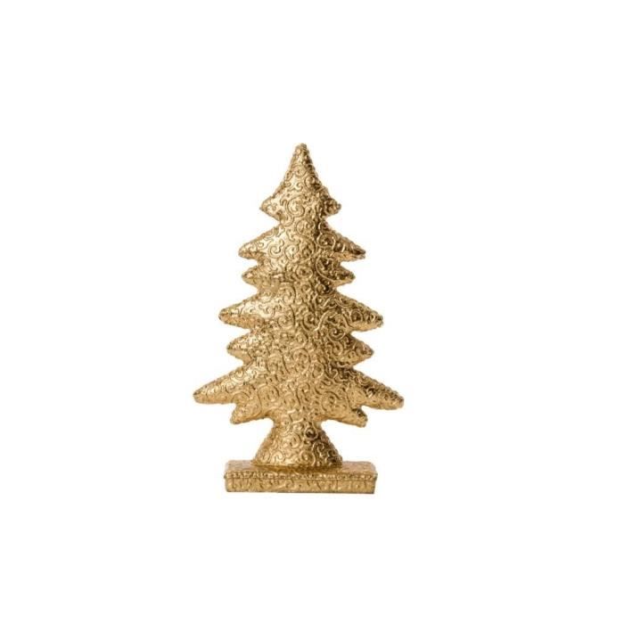 Sapin de Noël artificiel Doré en résine 19x6,5x32,5 cm