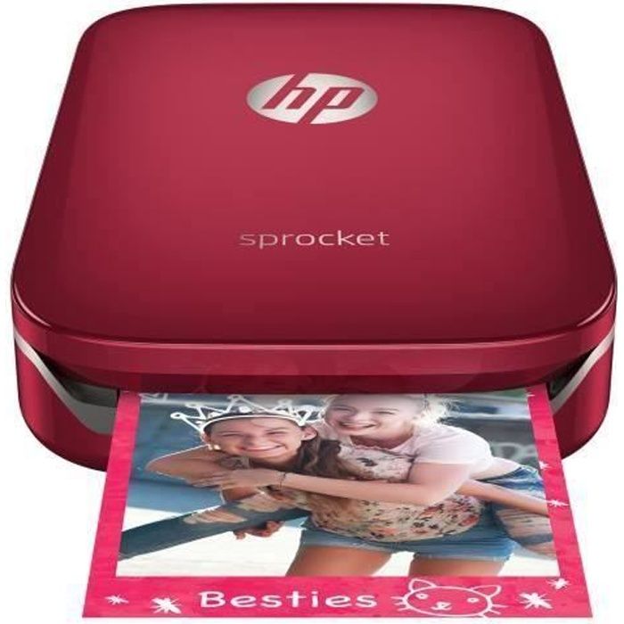 Imprimante photo de poche HP - Sprocket Rouge - Impression instantannée