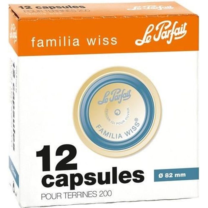Boîte de 12 capsules pour bocaux diam. 8,2cm