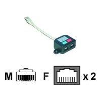 MCL Câble dédoubleur de paires - RJ45 Cat5e non blindé F / M / F - Ethernet