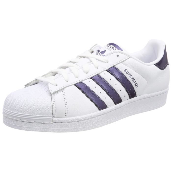 Adidas Baskets basses superstar pour femme, blanc - argent ... Adidas Baskets basses superstar pour femme, blanc - argent ...