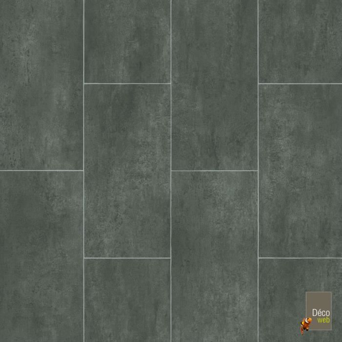 sol pvc best motif carrelage gris foncé marbré - 2m x 27ml - achat