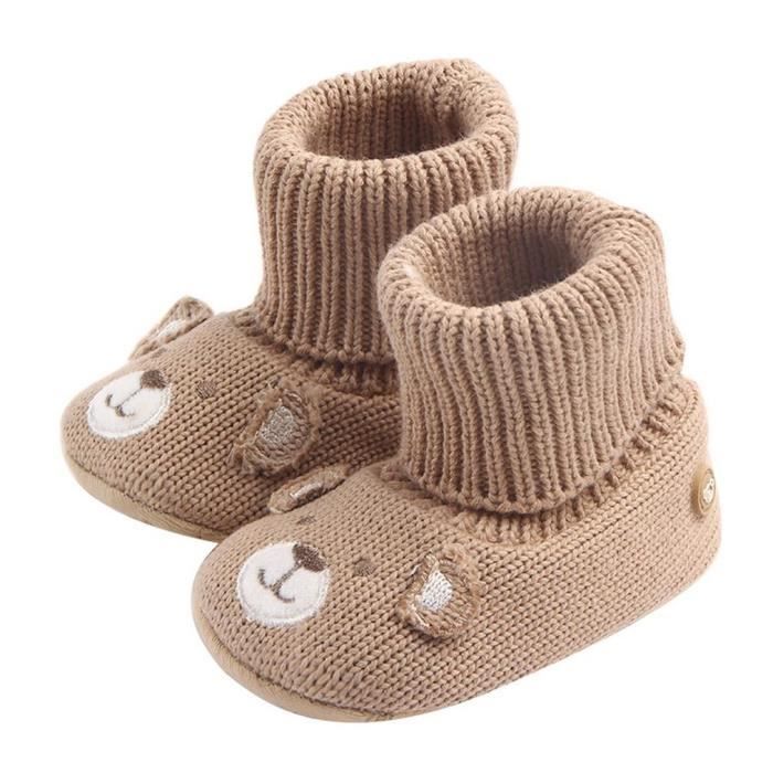 GIFT TOWER Chaussure Bébé Marche Premier Pas Chausson en Tricot Enfant