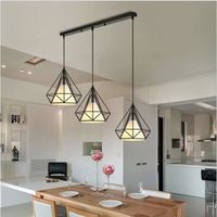 LUSTRE ET SUSPENSION Lustre Suspension Cage Forme Diamant Ajustable-Lum LUSTRE ET SUSPENSION Lustre Suspension Cage Forme Diamant Ajustable-Lum