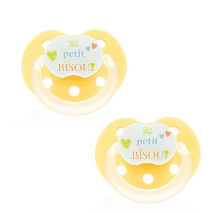BEBE CONFORT Sucette Classique Physio Silicone 12/36m x2 Orange
