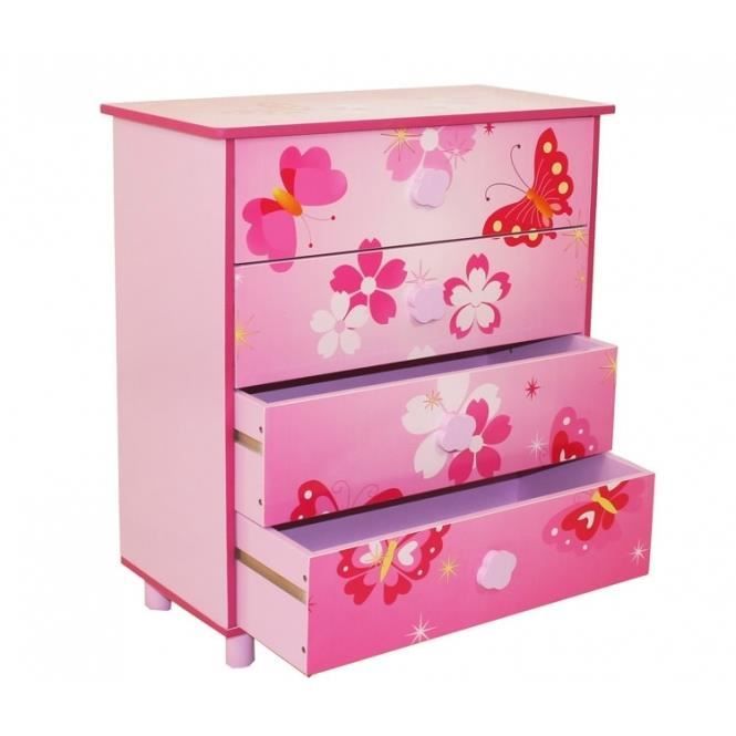 commode fille rose