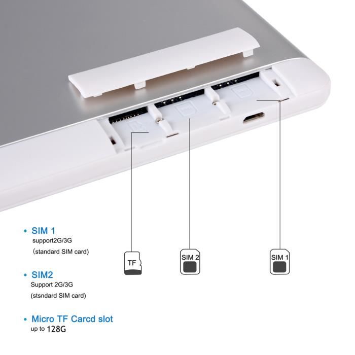 Tablette tactile 3G - Tablette 10"IPS -Stockage2