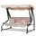 Balancelle de jardin convertible 3 places toit imp