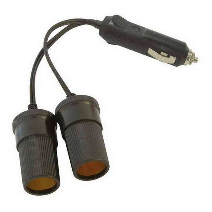 CARPONIT Prise allume-cigare Double - 10Ah 12 V - Noir