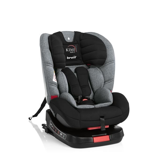 BREVI Siège auto Kimi Isofix Top Tether - Groupe 0/1/2 (0-25 kg) - Gris chiné
