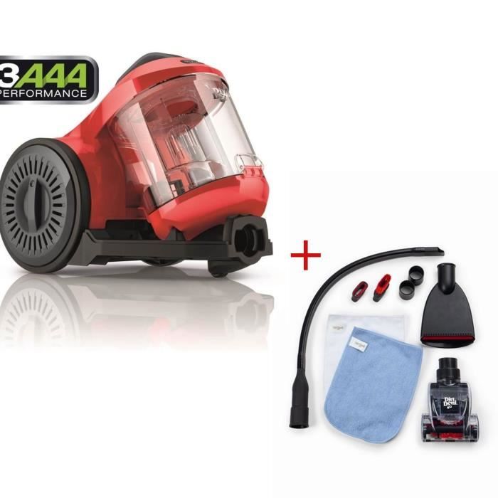 Pack Dirt Devil aspirateur sans sac + Accessoires
