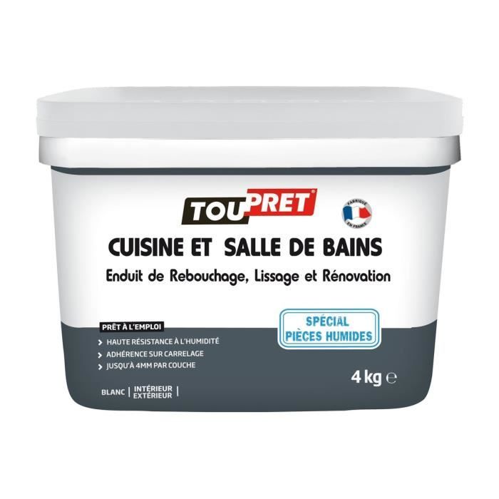 TOUPRET Enduit rénovation cuisine et salle de bains 4 kg