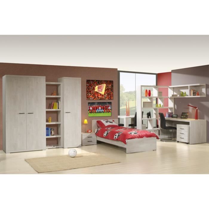 Ensemble chambre à coucher contemporaine pour jeune avec lit 90x200 ... Ensemble chambre à coucher contemporaine pour jeune avec lit 90x200 ...