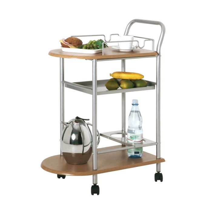 Chariot De Cuisine Mobile 2 Niveaux Avec Tiroir - Blanc, Roulettes, Pour Machine à Café, Micro-ondes, Rangement