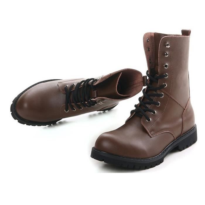 Casual Bottes Martin Cuir En Véritable Pour Chaussures Vintage Hommes zp17qaww