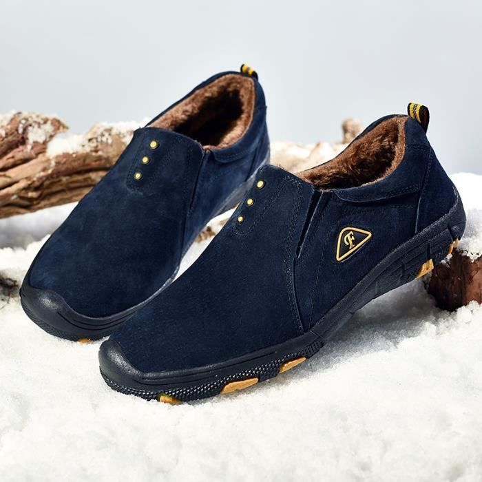 D'hiver Hommes Pour Coton Chaussures Neige kaki Mode Antidérapants bleu Foncé Gris Grande Bottes De Nouveaux En Taille Imperméables Chaud 0ICw1q