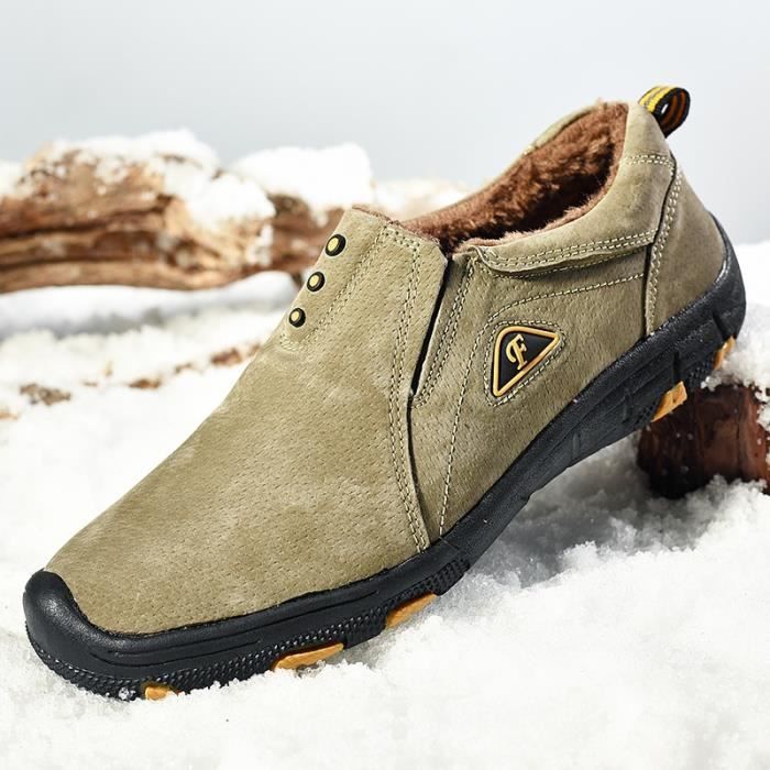 D'hiver Hommes Pour Coton Chaussures Neige kaki Mode Antidérapants bleu Foncé Gris Grande Bottes De Nouveaux En Taille Imperméables Chaud 0ICw1q