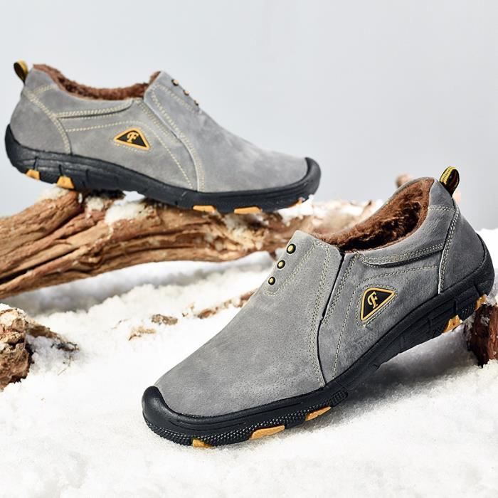 D'hiver Hommes Pour Coton Chaussures Neige kaki Mode Antidérapants bleu Foncé Gris Grande Bottes De Nouveaux En Taille Imperméables Chaud 0ICw1q