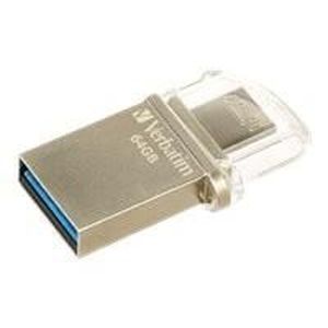 VERBATIM Store 'n' Go OTG Micro Drive - Métal argenté