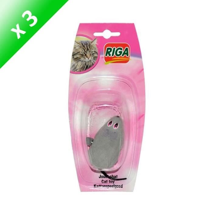 RIGA Lot de 3 Souris mécaniques pour chat